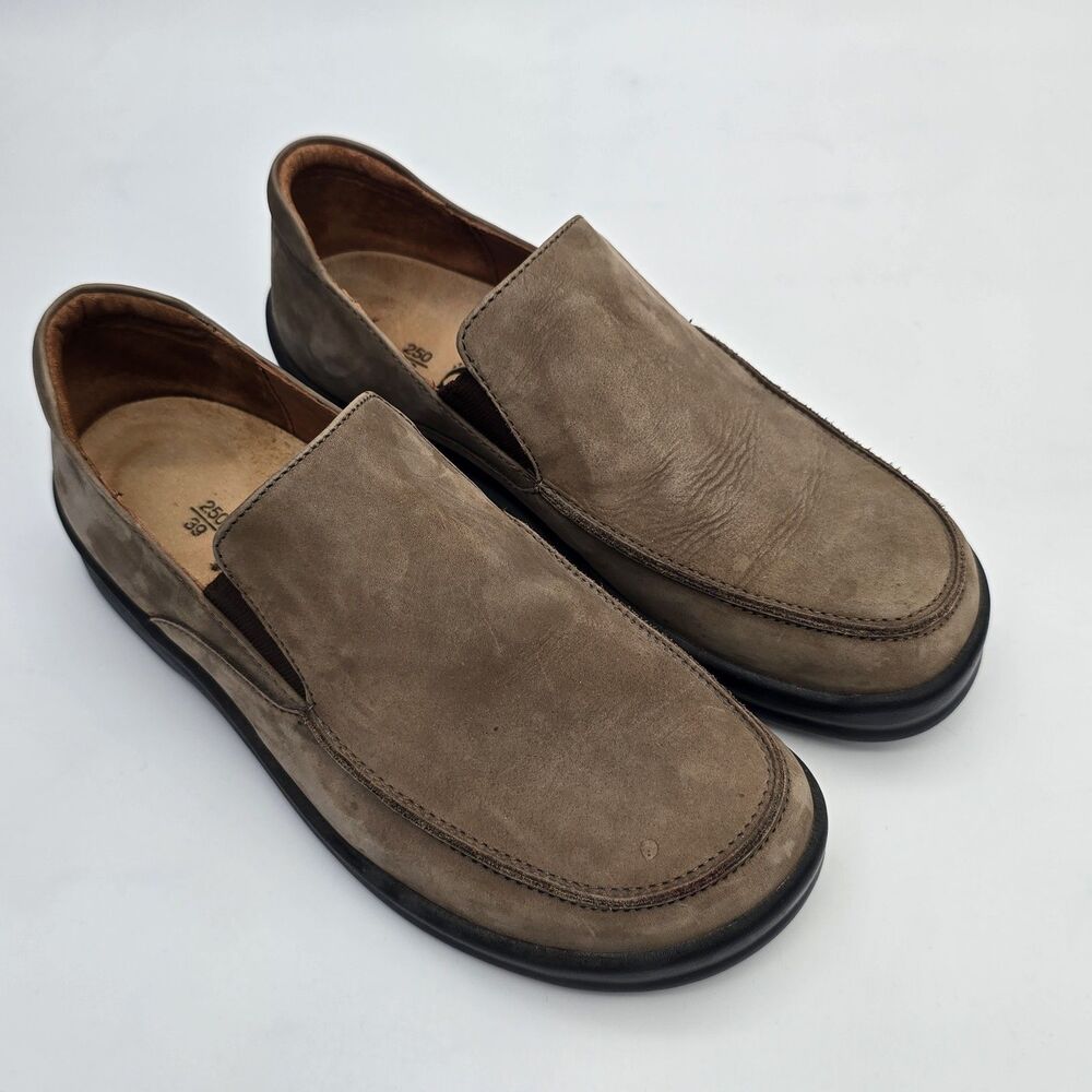 Footprints by Birkenstock Natoma Taupe Nubuck Leather Loafers EU 39 US WM 8-8.5